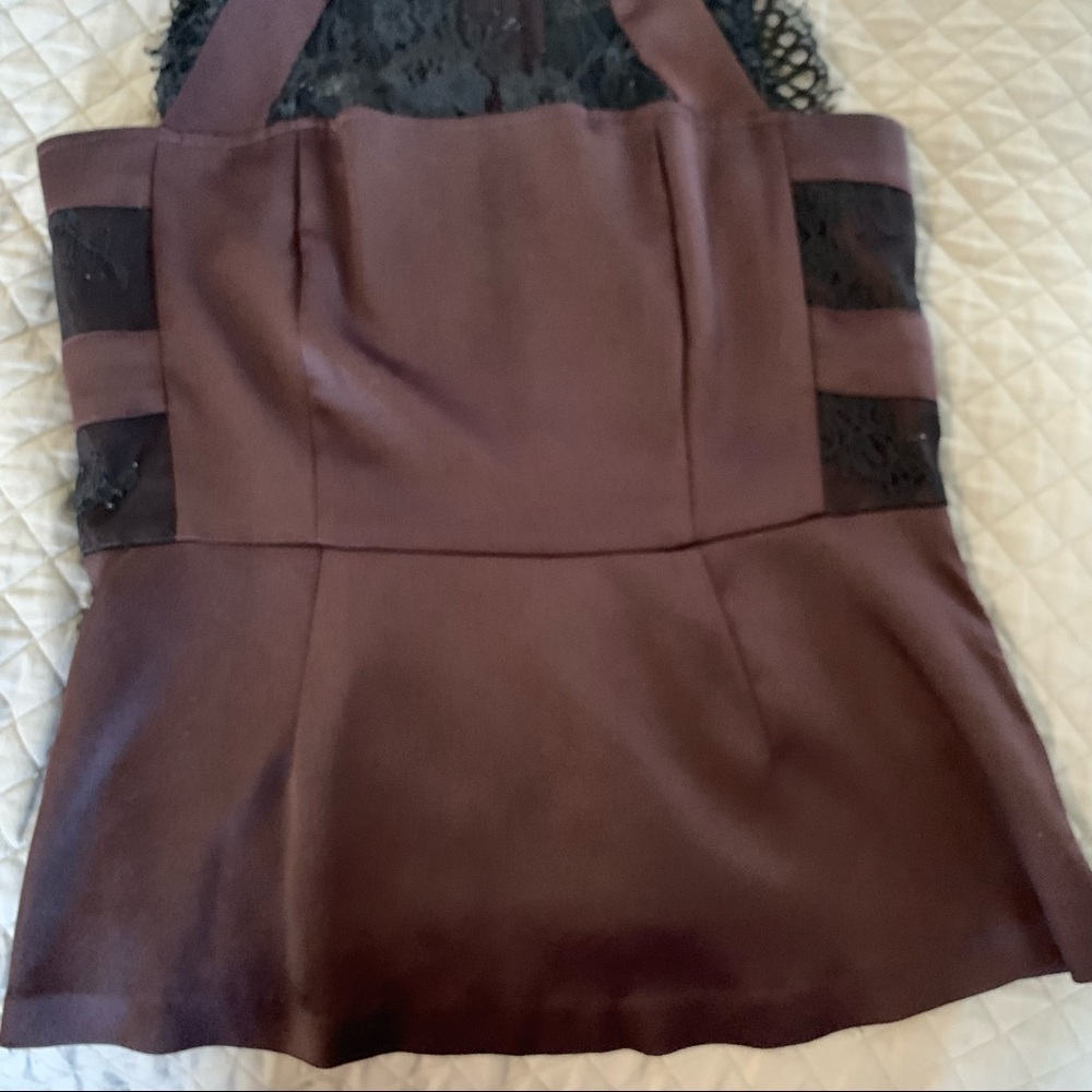 Le Château size small plum and black lace top - Picture 8 of 12